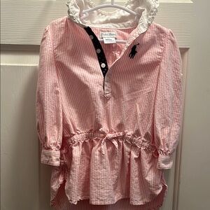 Ralph Lauren Pink Striped Kids Top